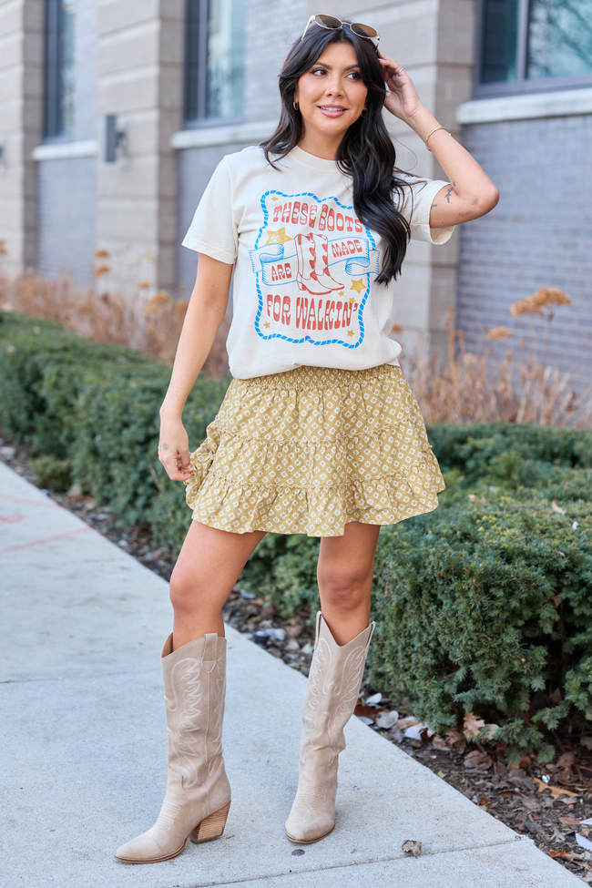 These Boots Are Made For Walkin' Ivory Graphic Tee - Image 3