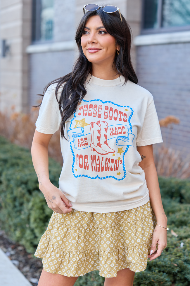 These Boots Are Made For Walkin' Ivory Graphic Tee - Image 4