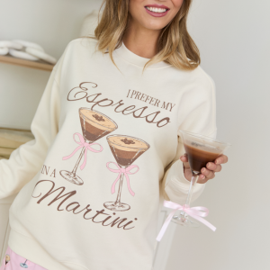 Espresso Martini Cream Graphic Sweatshirt
