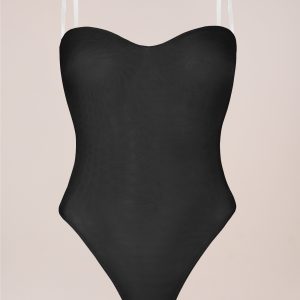Strapless Bodysuit in Black