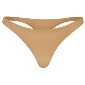 Seamless Knit Thong in Caramel