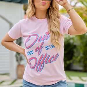 Out Of Office Light Pink Graphic Tee