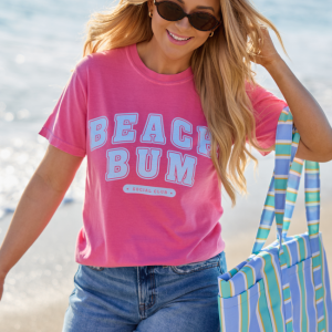 Beach Bum Pink Graphic Tee