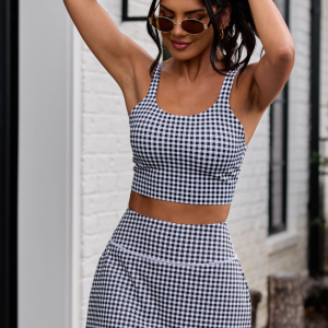 Active State Black Gingham Tank