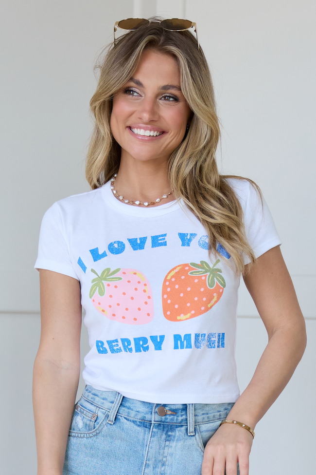 Love You Berry Much White Baby Graphic Tee - Image 4