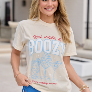 Red. White. & Boozy Ivory Graphic Tee