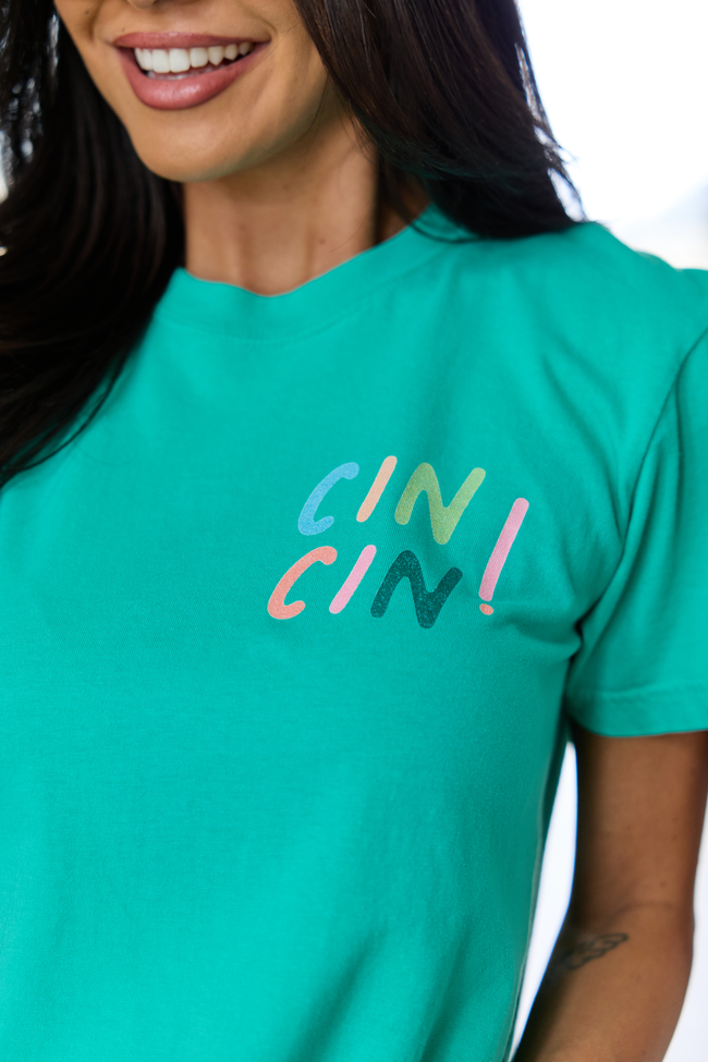 Cin Cin! Green Graphic Tee - Image 4