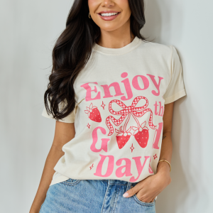 Enjoy The Good Days Ivory Graphic Tee