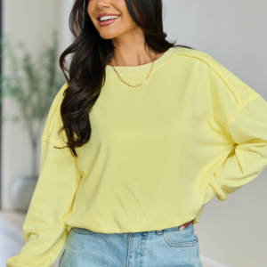 Prestyn Yellow Bubble Long Sleeve Top