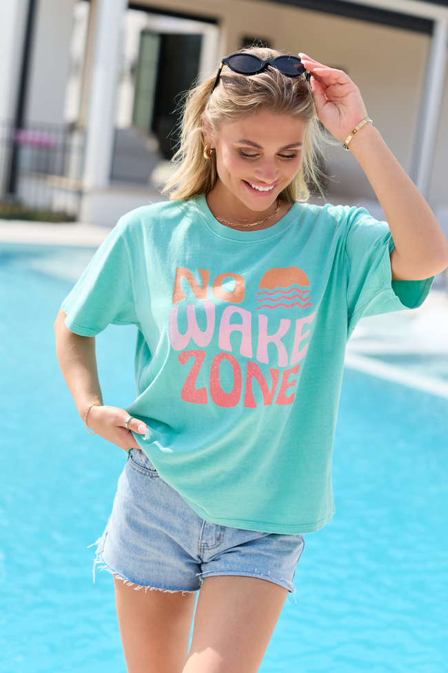 No Wake Zone Mint Graphic Tee - Image 4