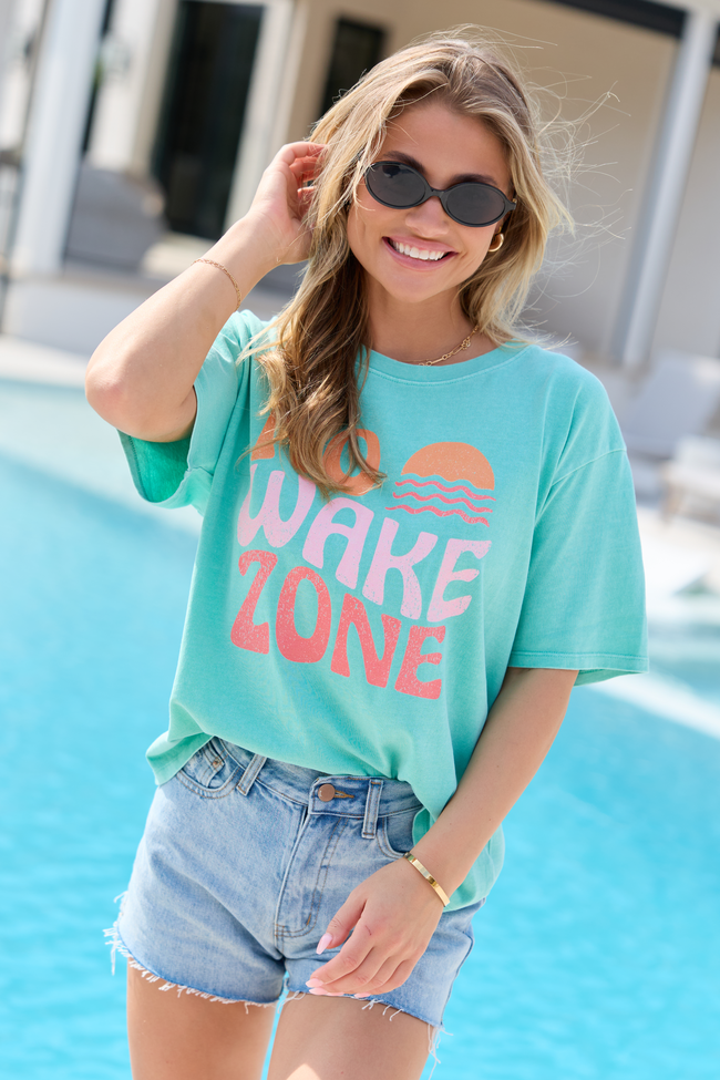 No Wake Zone Mint Graphic Tee - Image 5
