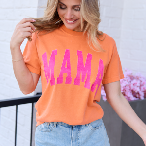 Mama Block Burnt Orange Graphic Tee