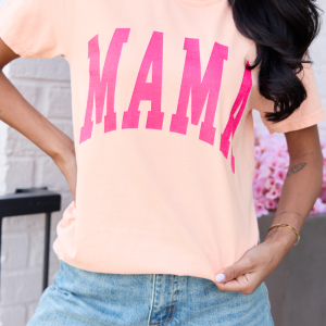 Mama Block Orange Graphic Tee