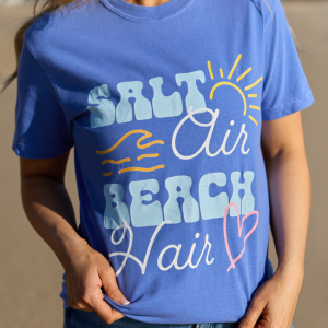 Salt Air Beach Hair Blue Graphic Tee