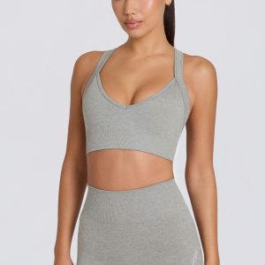 Super Sculpt Seamless Mini Shorts in Grey Marl