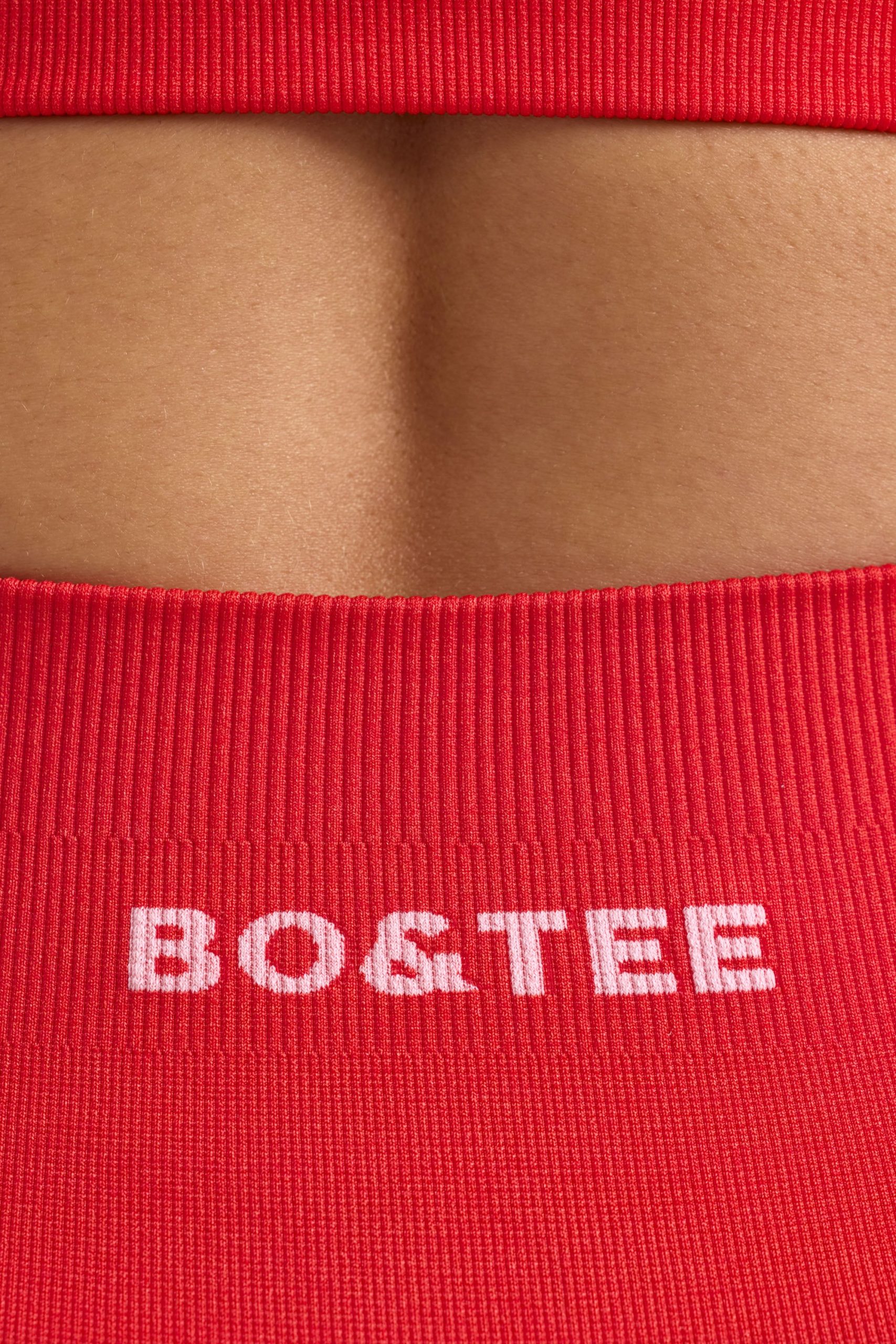 Define Luxe Mini Shorts in Poppy Red - Image 4