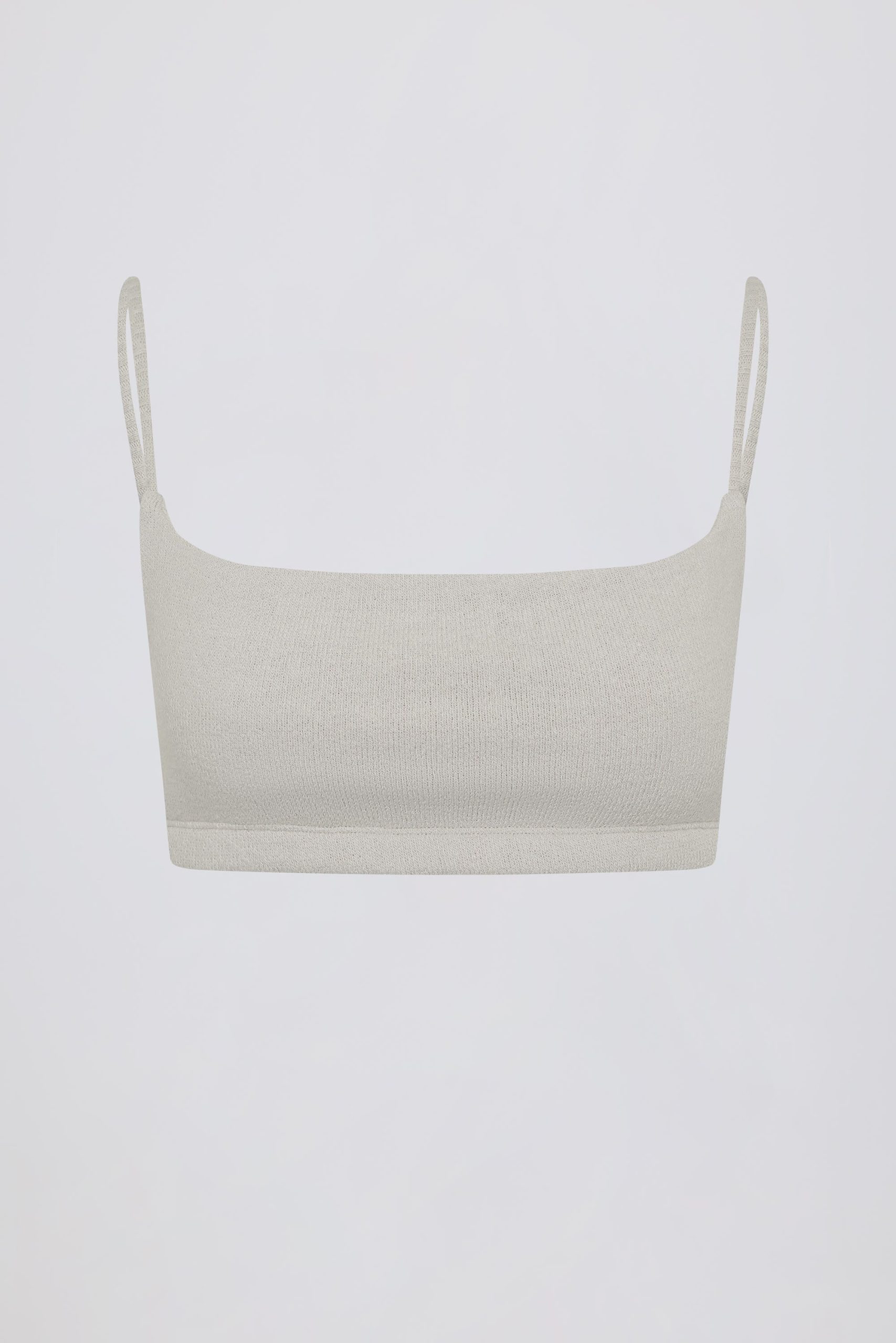 Square-Neck Bralette in Light Grey - Image 4