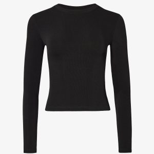 Thermal Long Sleeve Top in Black