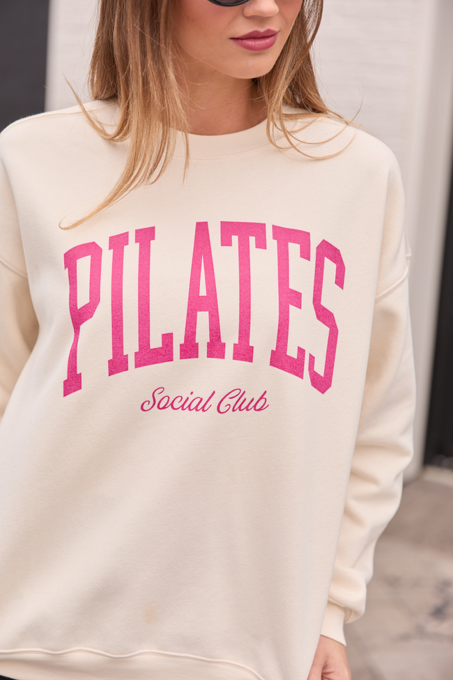 Pilates Cream Graphic Sweatshirt - Image 2