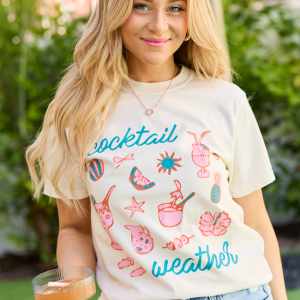 Cocktail Weather Ivory Graphic Tee