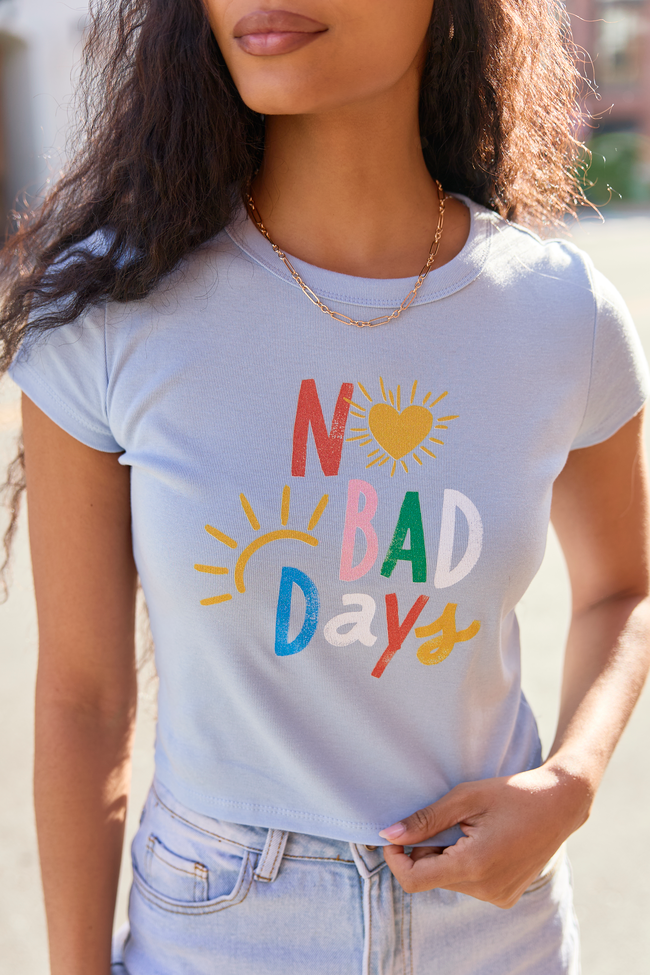 No Bad Days Blue Baby Graphic Tee - Image 2