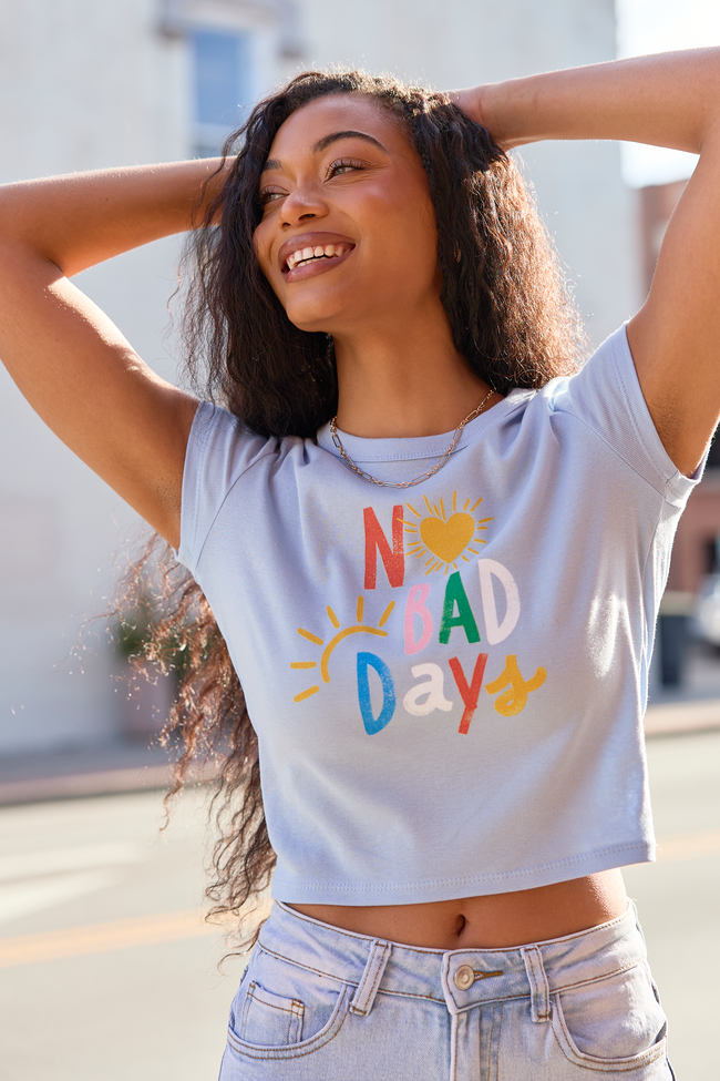 No Bad Days Blue Baby Graphic Tee - Image 4