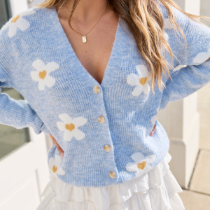 Journey Blue Daisy Cardigan