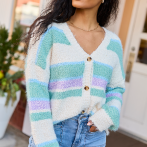 Izzy Pastel Striped Cardigan