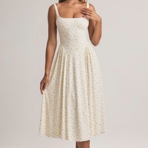 Modal A-Line Midaxi Dress in Floral Print