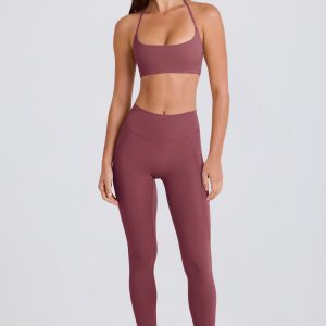 Four-Way Stretch High-Waist Leggings in Acai