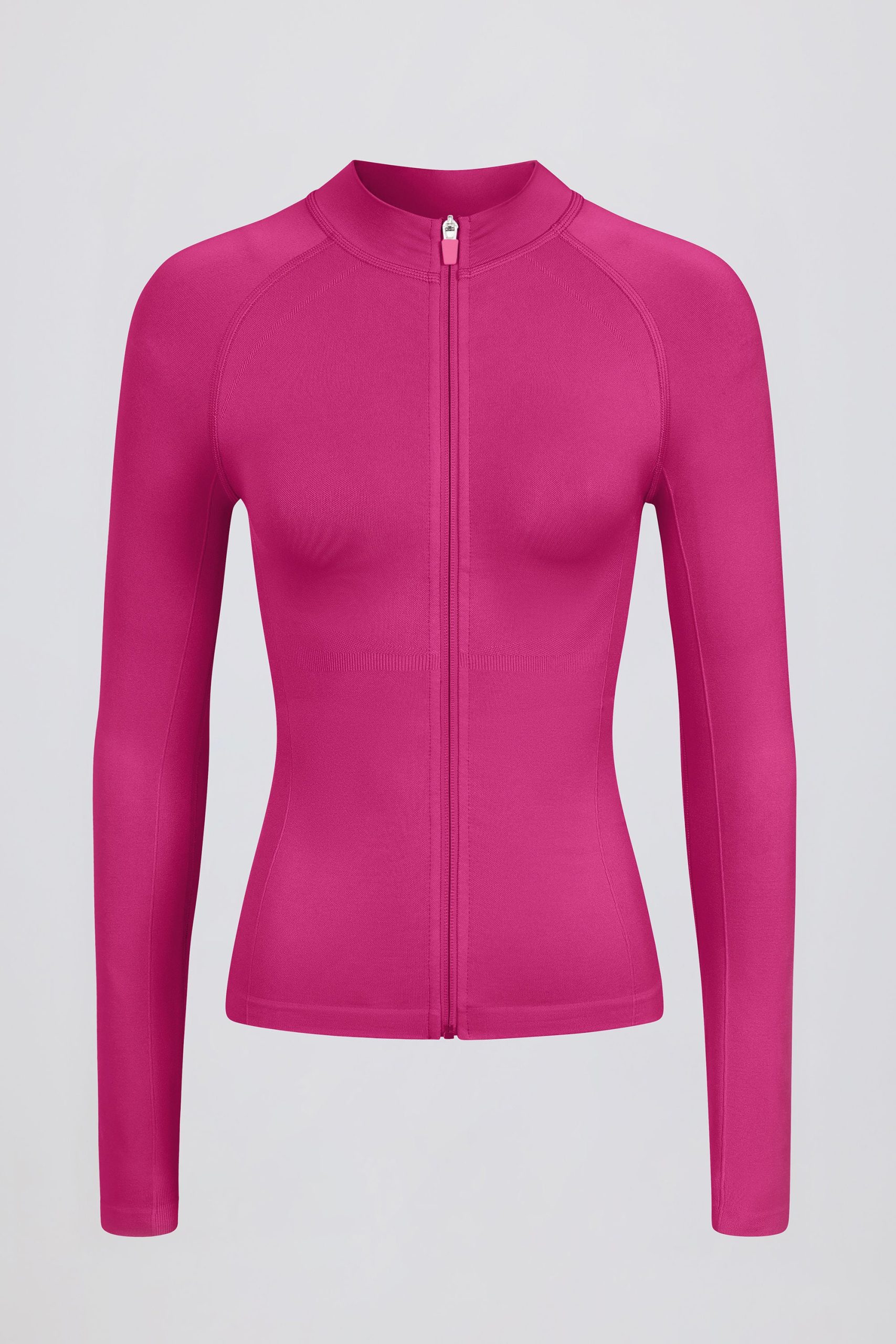 Define Luxe Zip-Up Jacket in Berry - Image 7