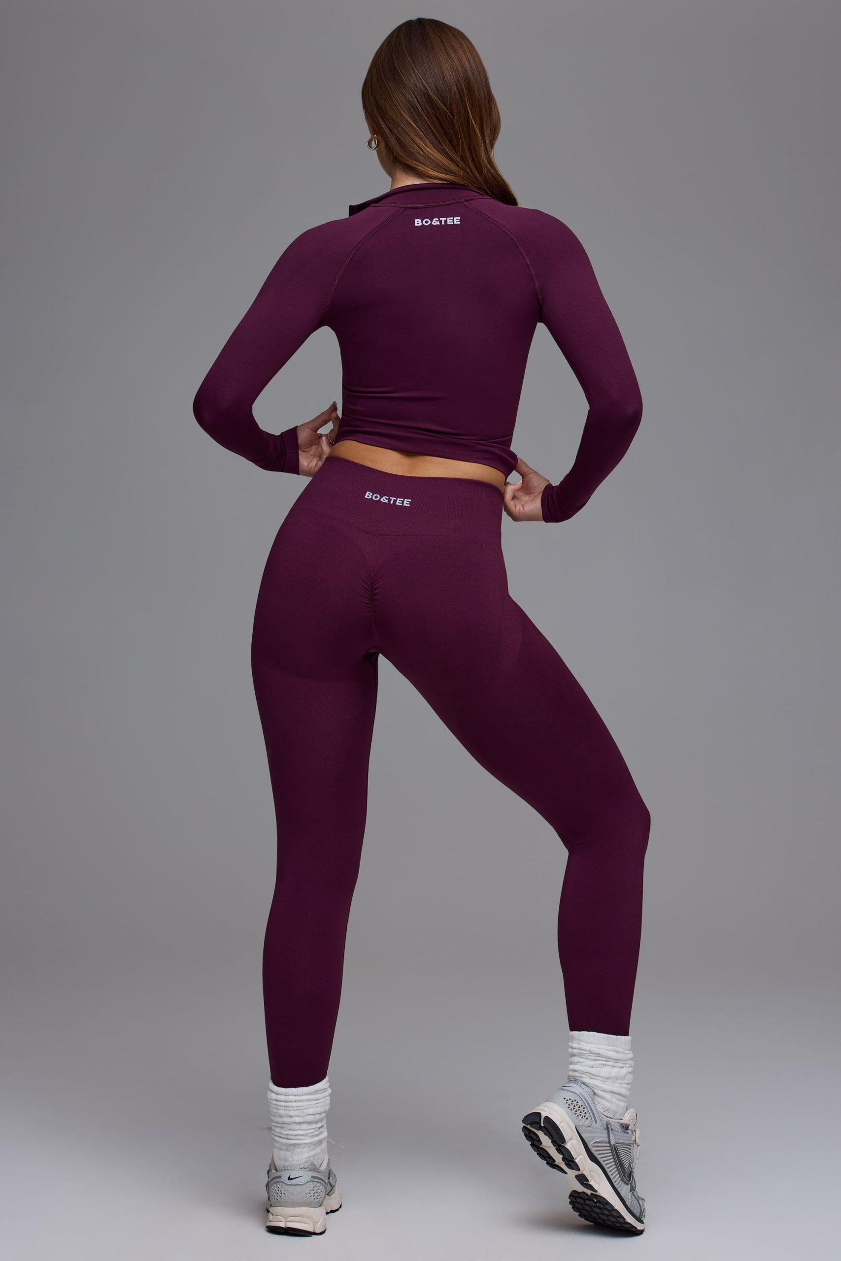 Define Luxe High-Waist Leggings in Grape - Image 3