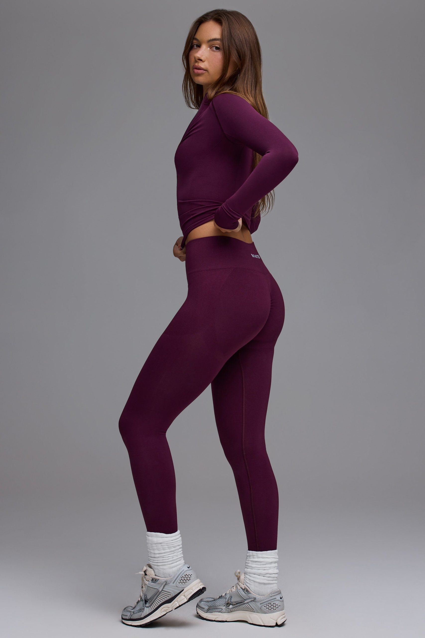 Define Luxe High-Waist Leggings in Grape - Image 5