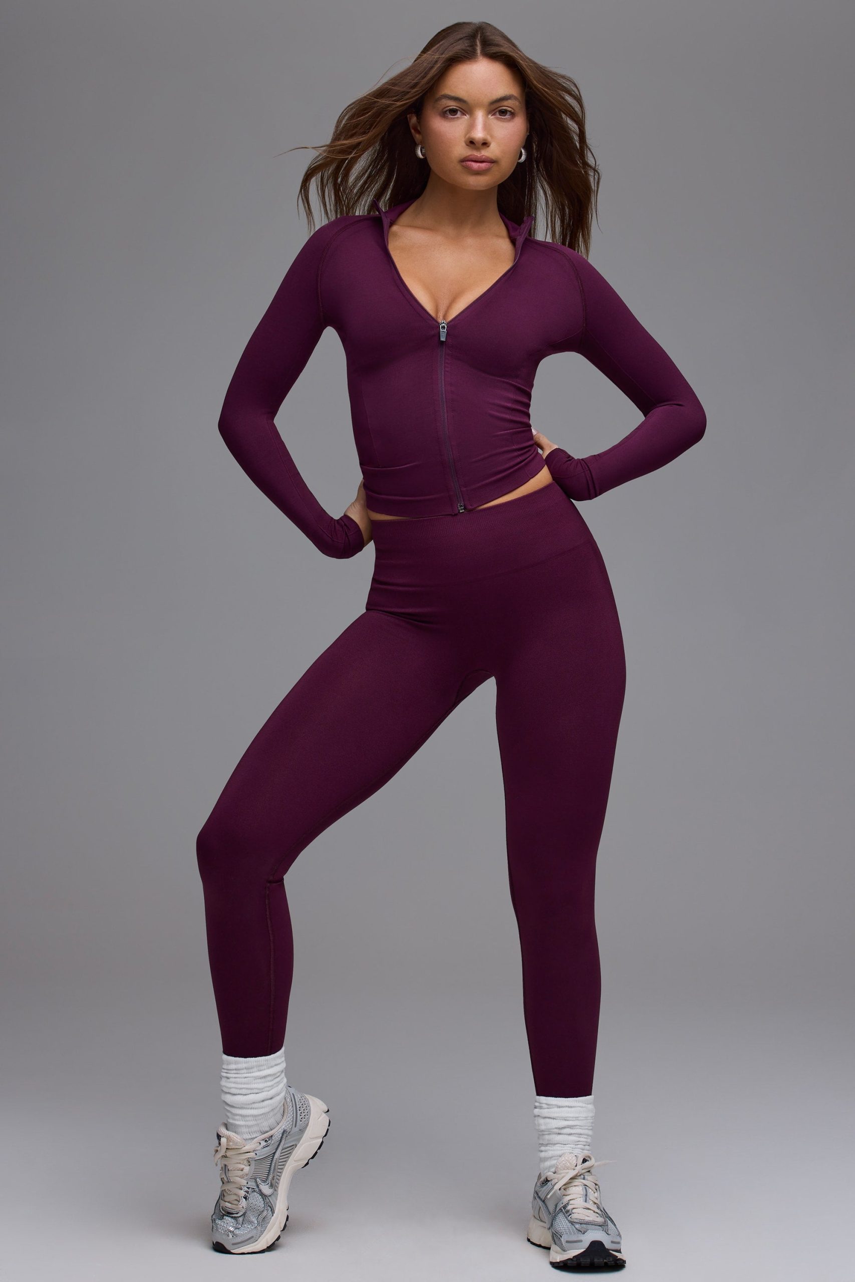 Define Luxe High-Waist Leggings in Grape - Image 6