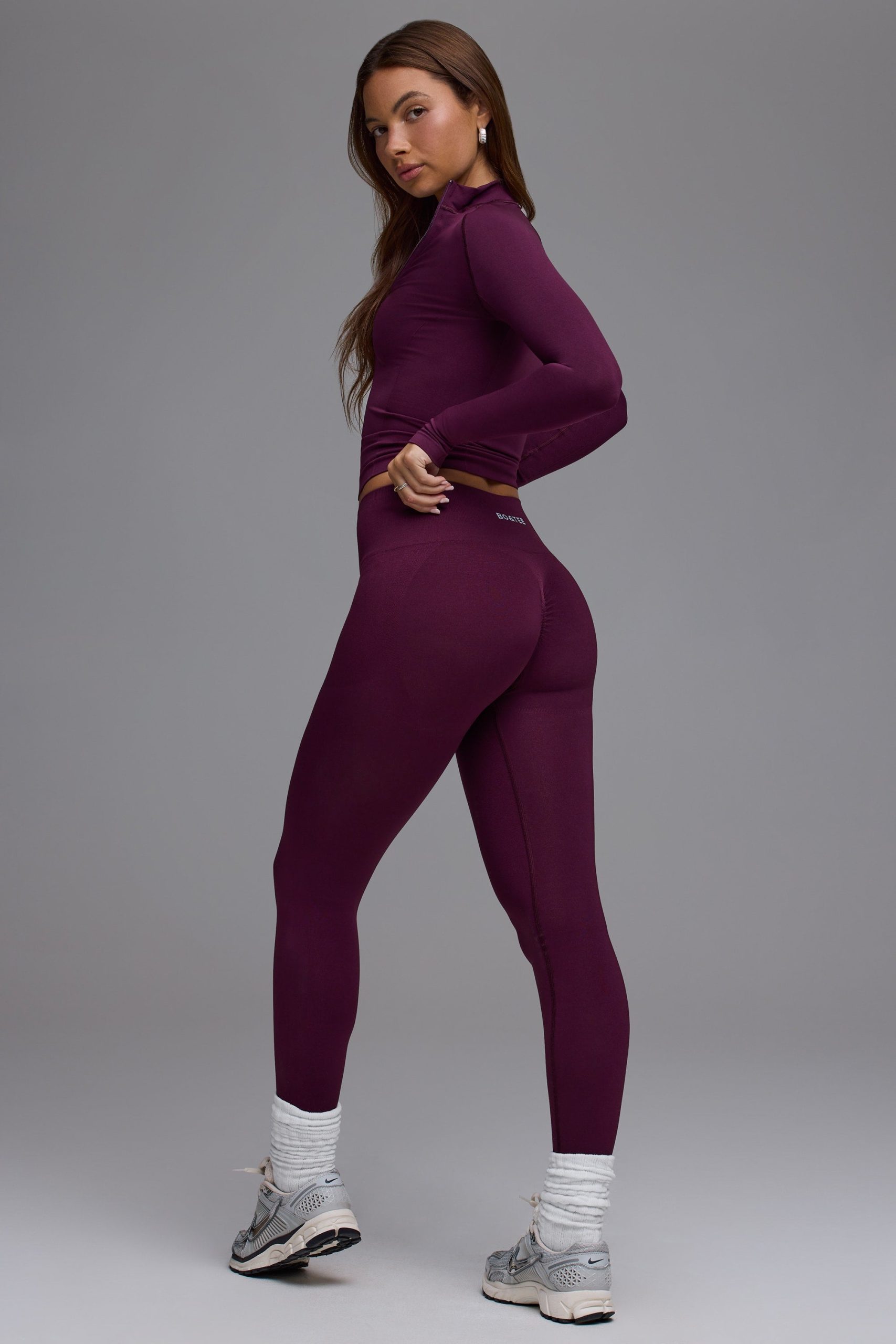 Define Luxe High-Waist Leggings in Grape - Image 7