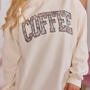 Coffee Camo Cream Graphic Sweatshirt