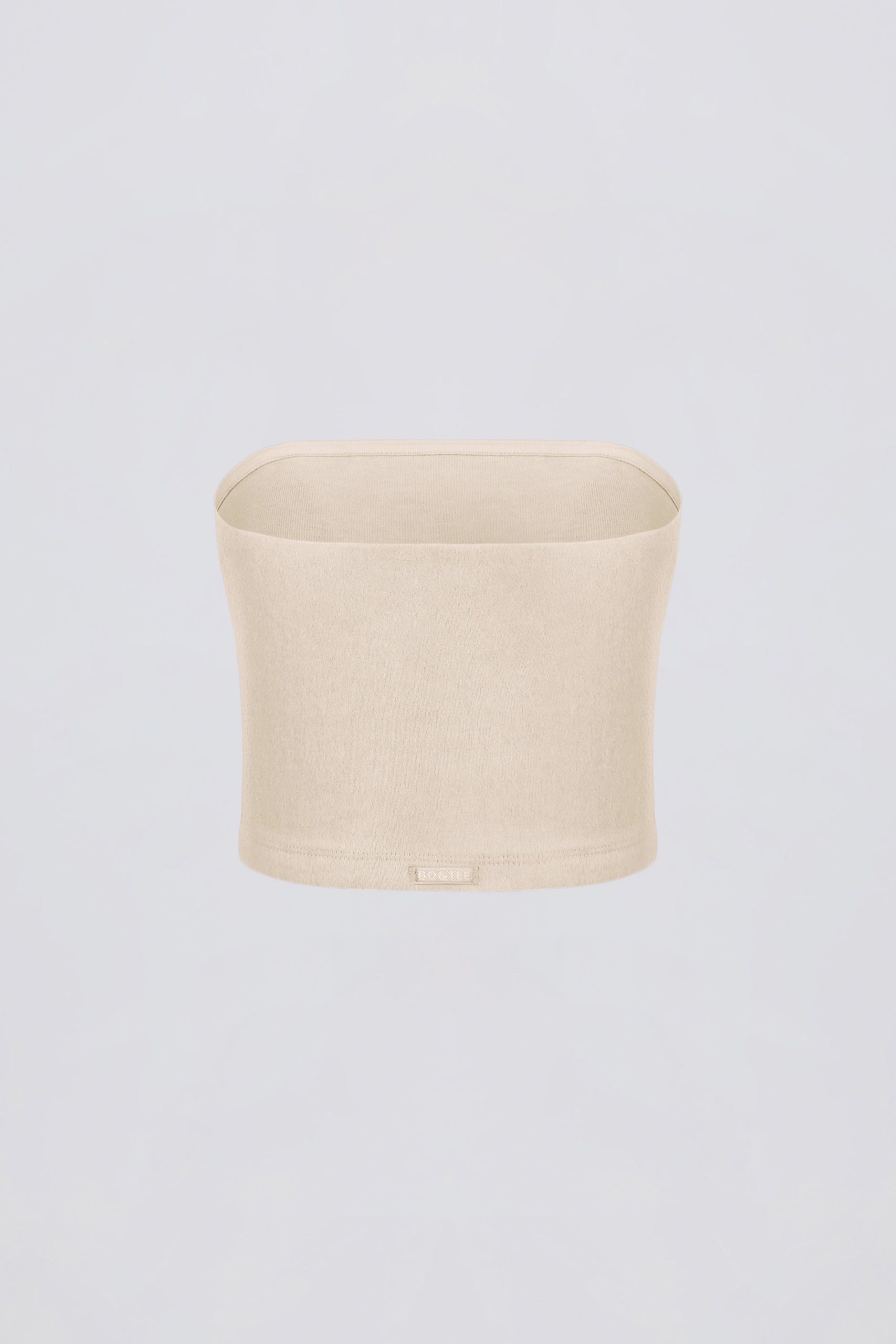 Brushed Jersey Bandeau Top in Ecru - Image 3