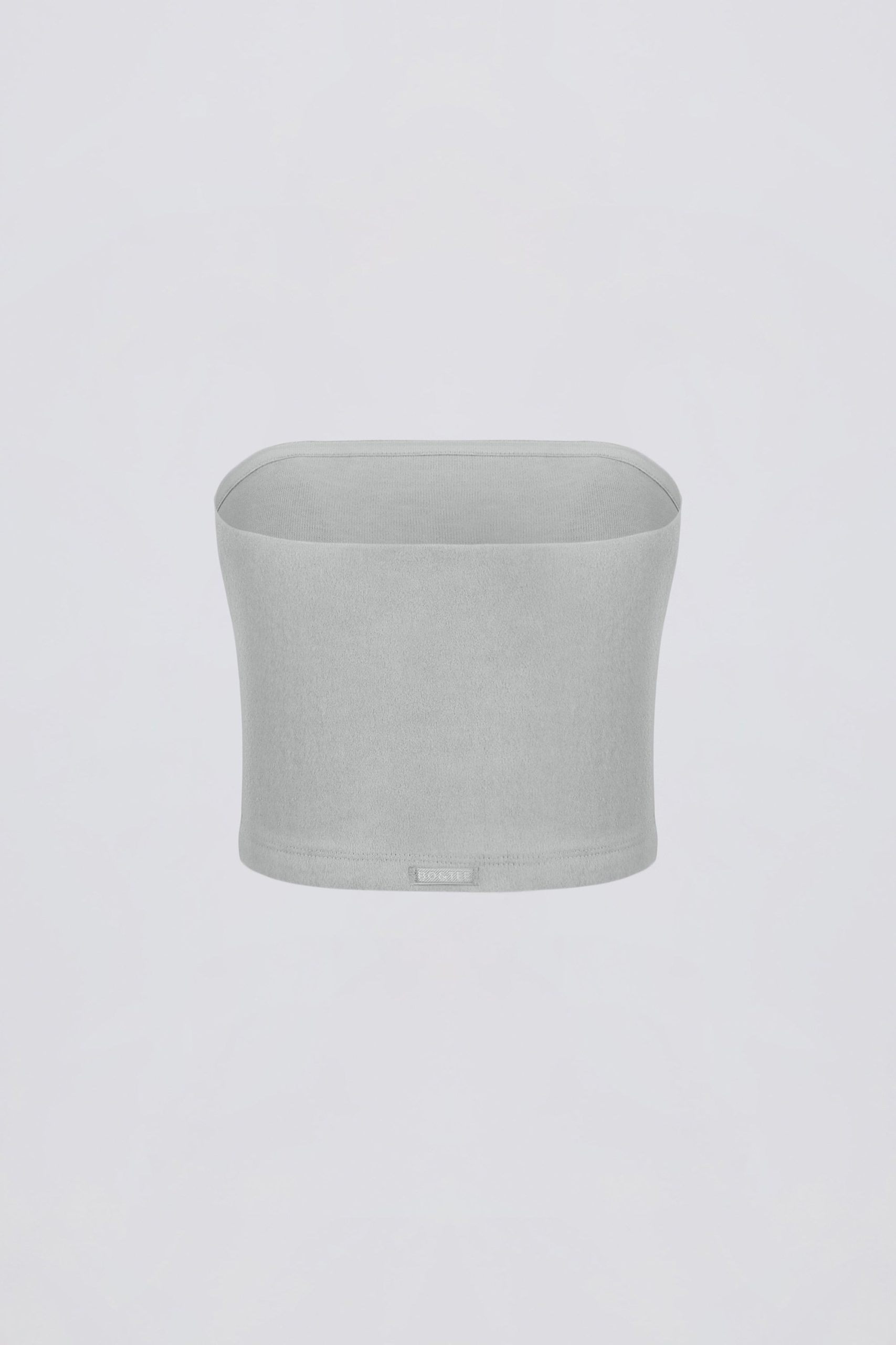 Brushed Jersey Bandeau Top in Fog Grey - Image 3
