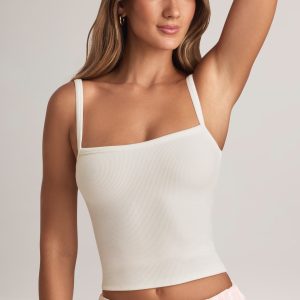 Modal Square-Neck Camisole Top in White