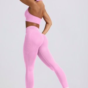 Define Luxe High-Waist Leggings in Bubblegum Pink