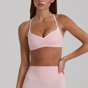Soft Active Sports Bra in Blush Marl